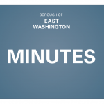 Read the minutes from the East Washington Council Meeting