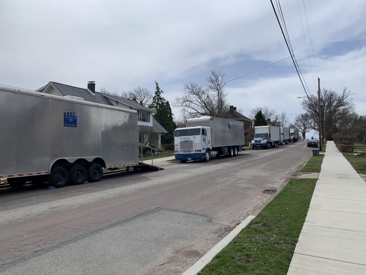 Netflix set for The Chair filming in the Borough of East Washington